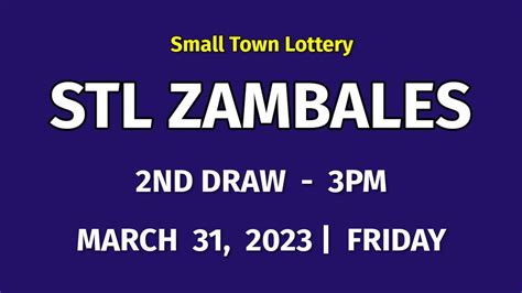 stl zambales result today live|STL RESULT TODAY March 31, 2024 Official PCSO .